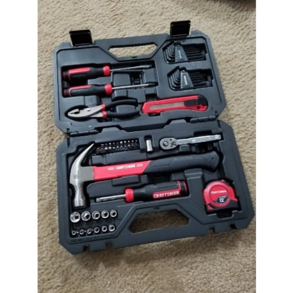 Home Tool Kit / Mechanics Tool Set, 57-Piece, Hammer, Screwdrivers tool set